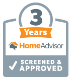 3 Years Home Advisor Screened and Approved